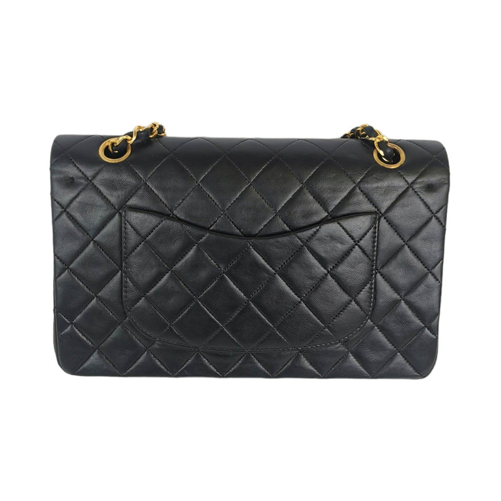 Chanel Classic Double Flap Medium Black Lambskin Gold