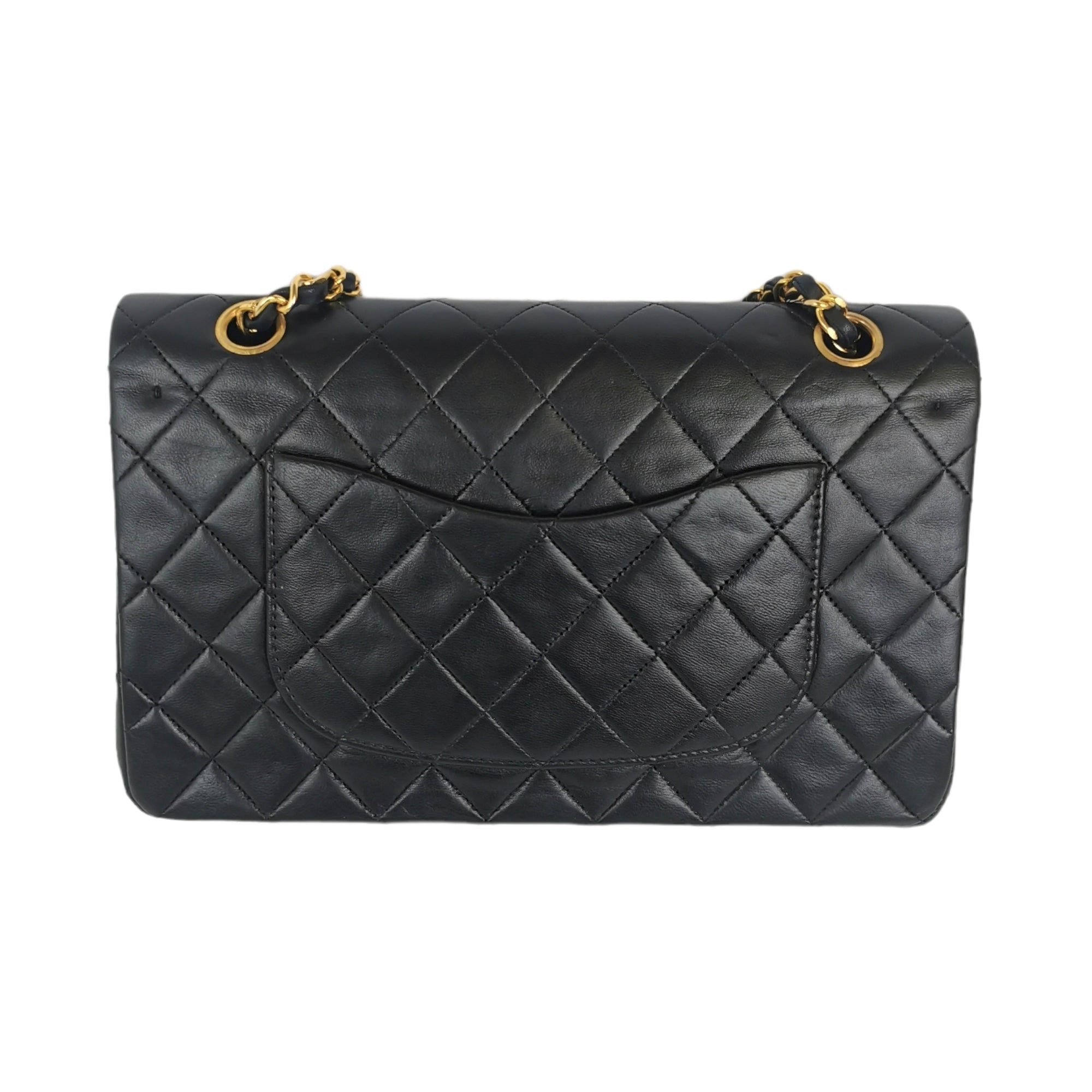 Chanel Classic Double Flap Medium Black Lambskin Gold