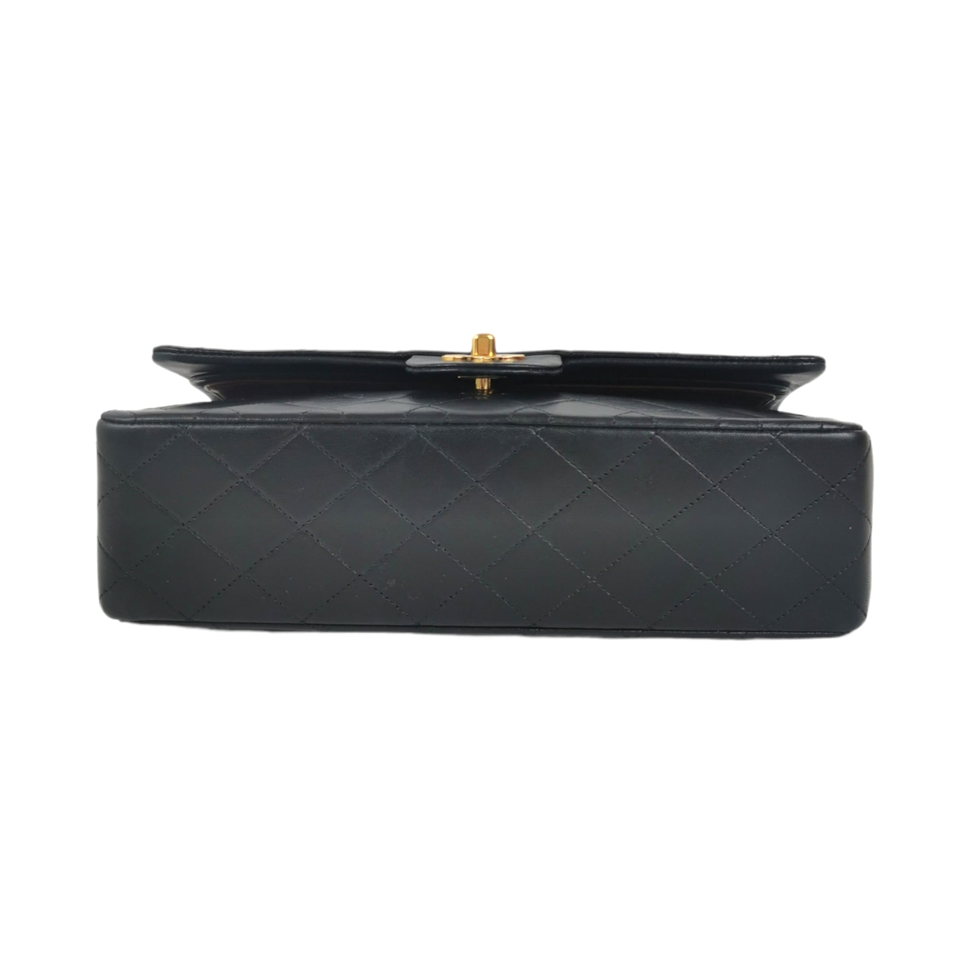 Chanel Classic Double Flap Medium Black Lambskin Gold