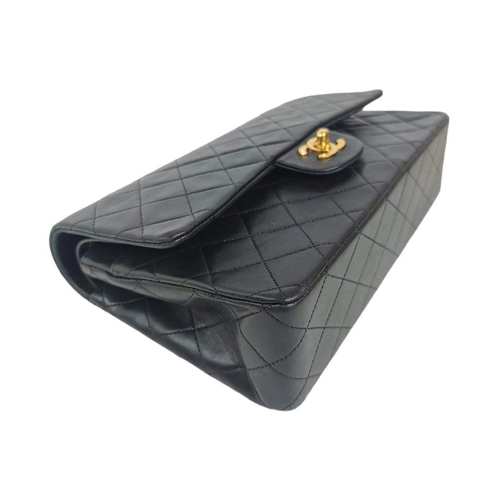 Chanel Classic Double Flap Medium Black Lambskin Gold