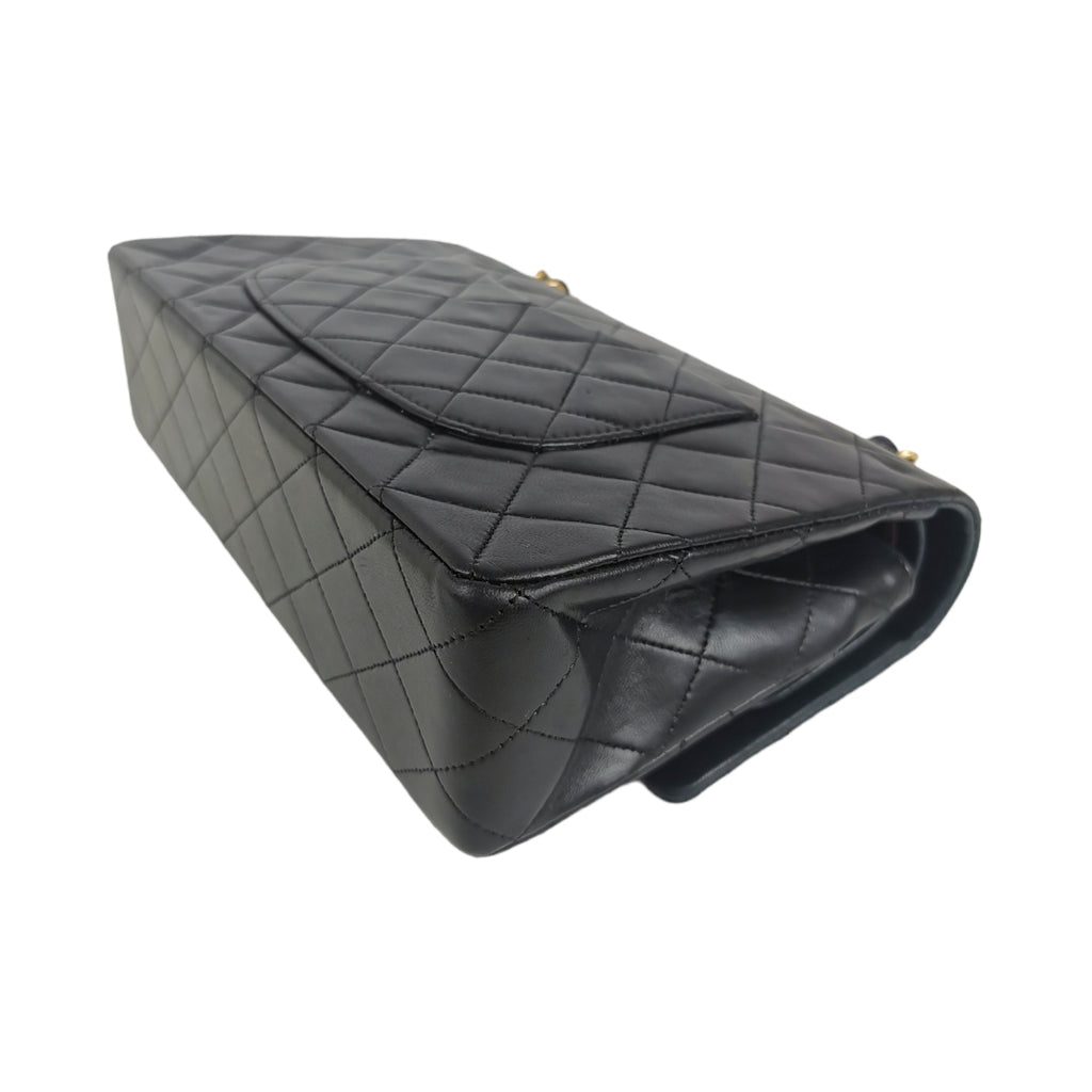 Chanel Classic Double Flap Medium Black Lambskin Gold