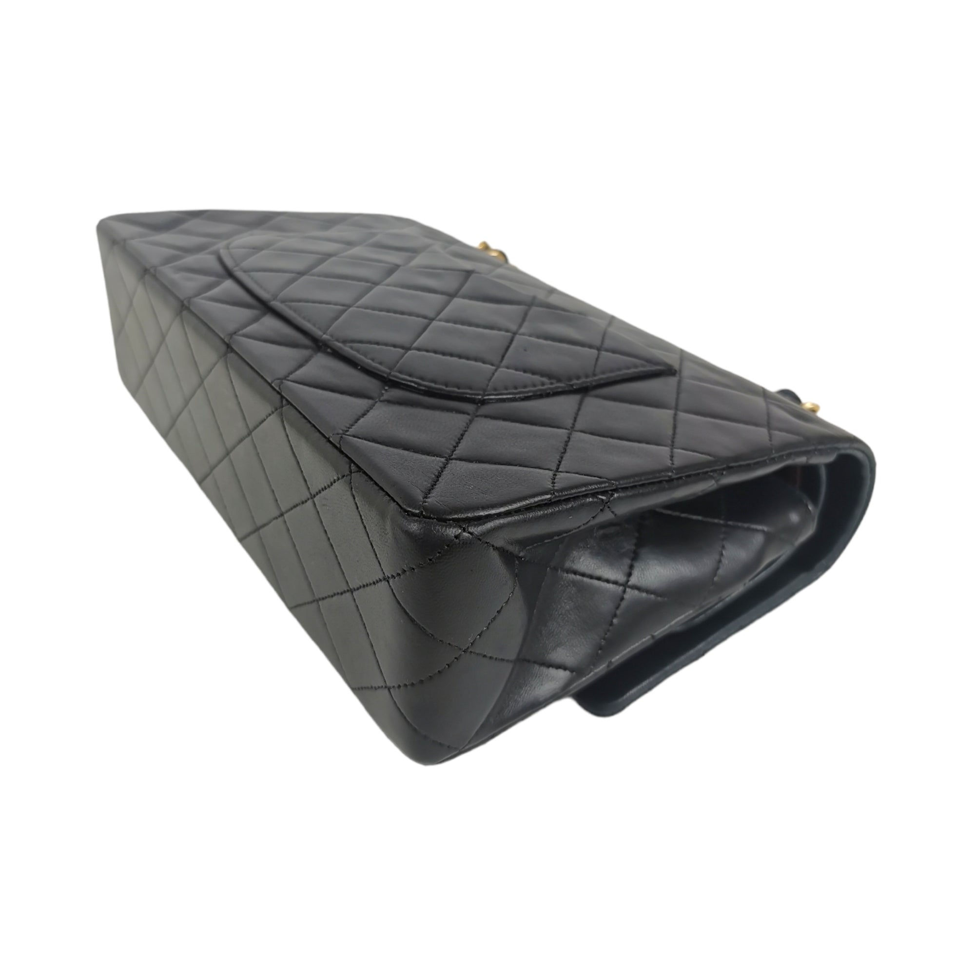 Chanel Classic Double Flap Medium Black Lambskin Gold