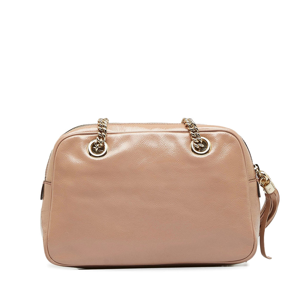 GUCCI Soho Chain Patent Leather Shoulder Bag