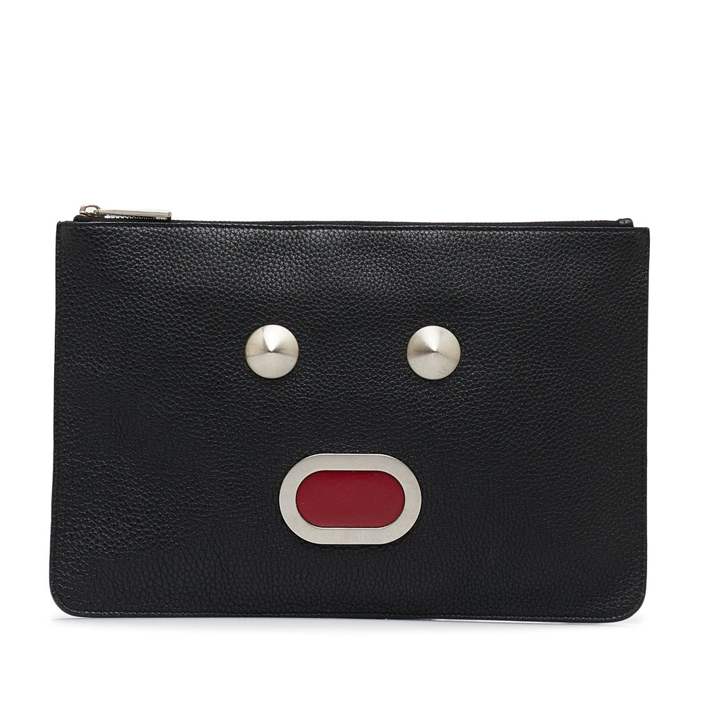 FENDI Faces Zip Clutch Clutch Bag