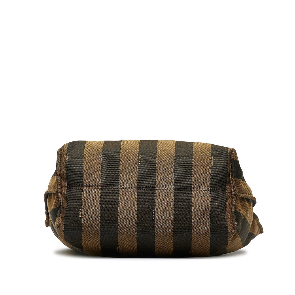 FENDI Pequin Canvas Tote Bag