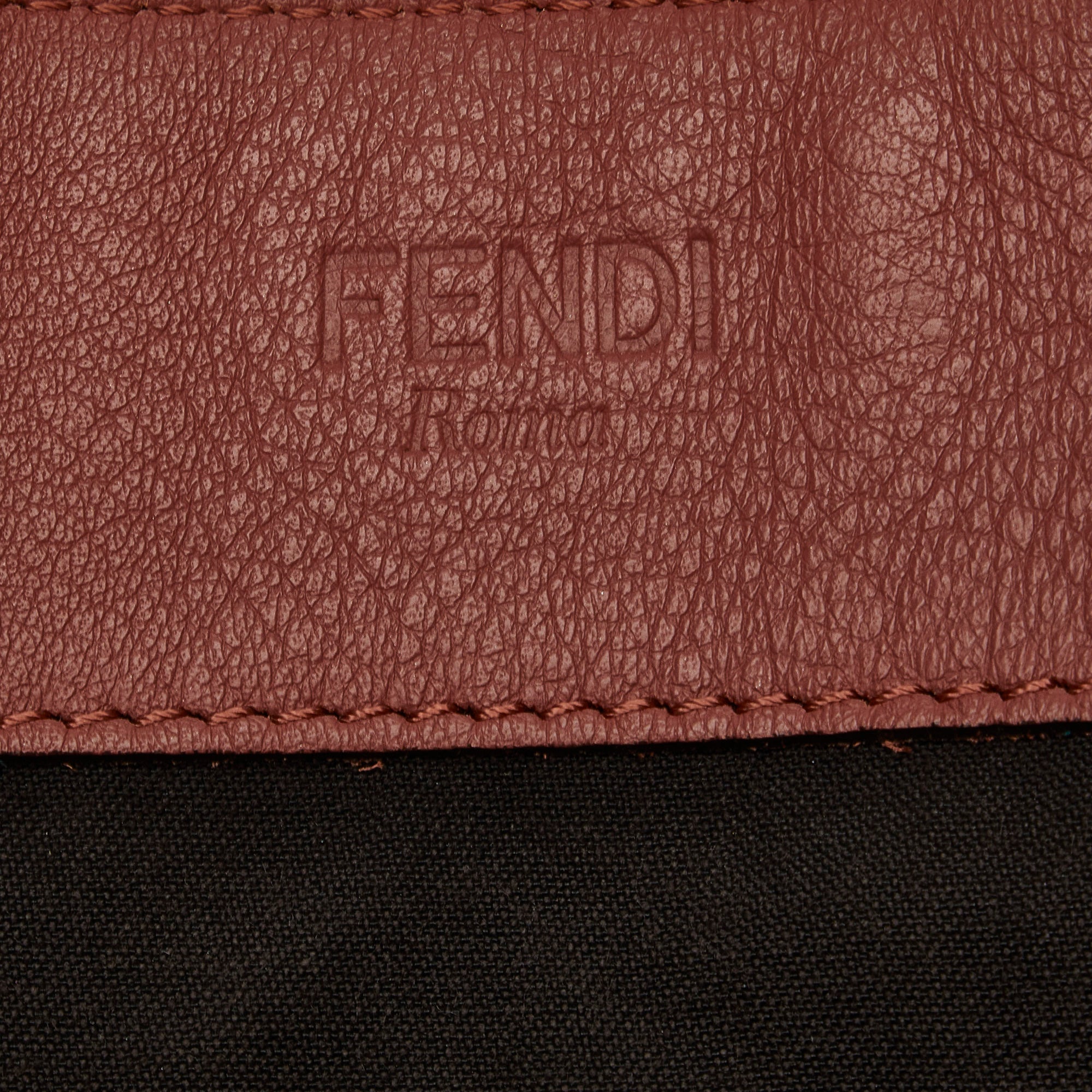 FENDI Pequin Canvas Tote Bag
