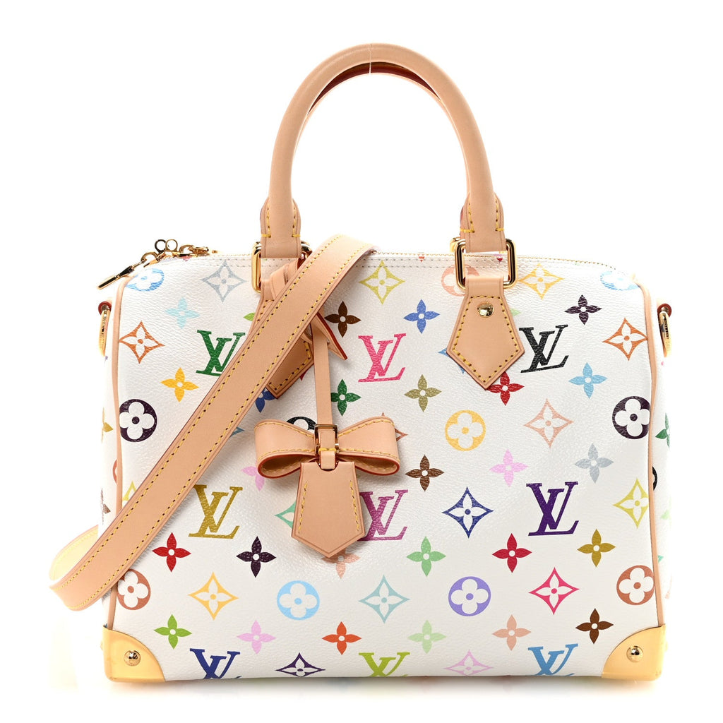 Louis Vuitton LV X TM Monogram Multicolor Speedy Bandouliere 25 White