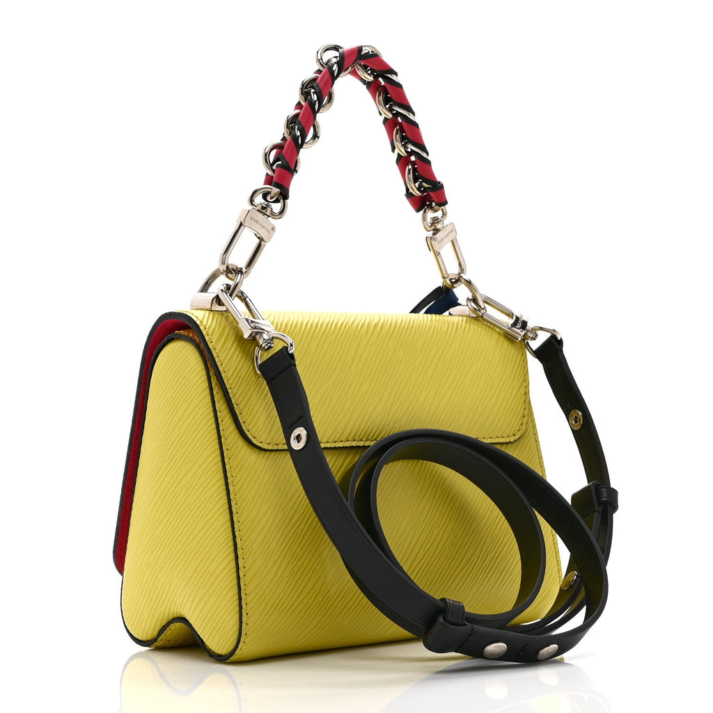 Louis Vuitton Epi Twist Braided Strap Shoulder Bag PM Vert Acide