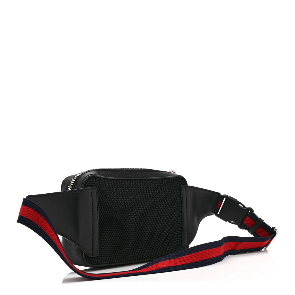 Gucci Soft GG Supreme Monogram Web Belt Bag Black Grey