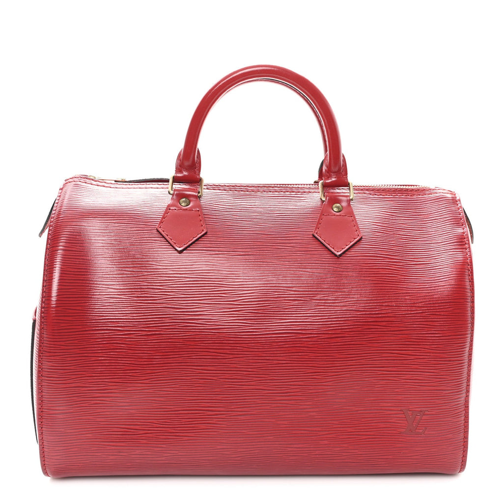 Louis Vuitton Epi Speedy 30 Castillan Red