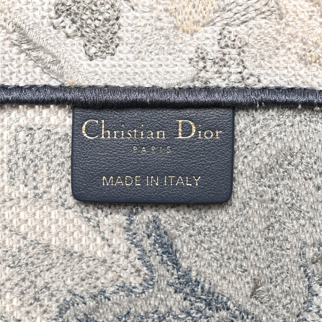 Christian Dior Gradient Canvas Embroidered Large Dioriviera Toile De Jouy Book Tote Blue