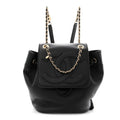 Chanel Lambskin CC Mania Backpack Black