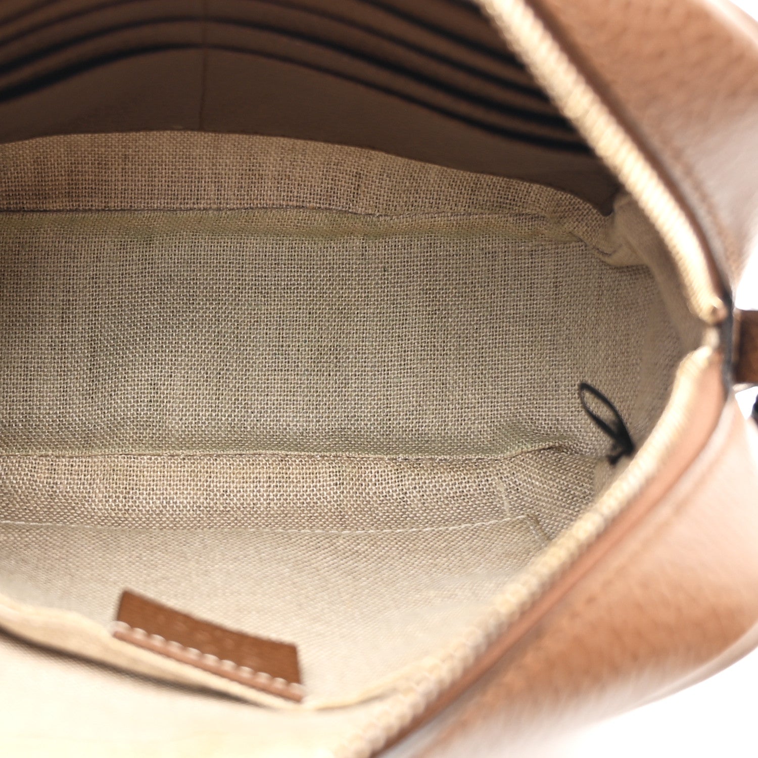 Gucci Monogram Mini Bree Messenger Bag Beige Tabacco