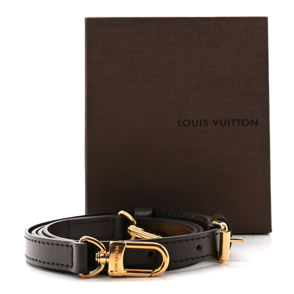 Louis Vuitton Calfskin 16mm Adjustable Shoulder Strap Ebene