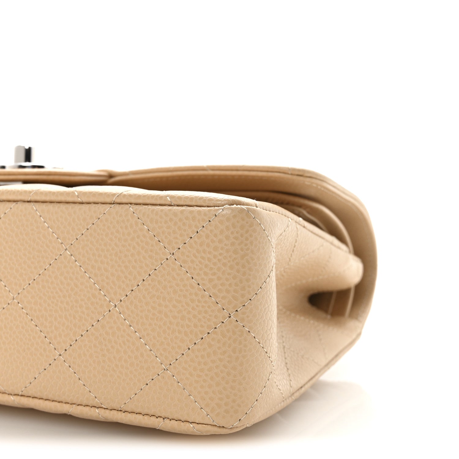 Chanel Caviar Quilted Small Double Flap Beige