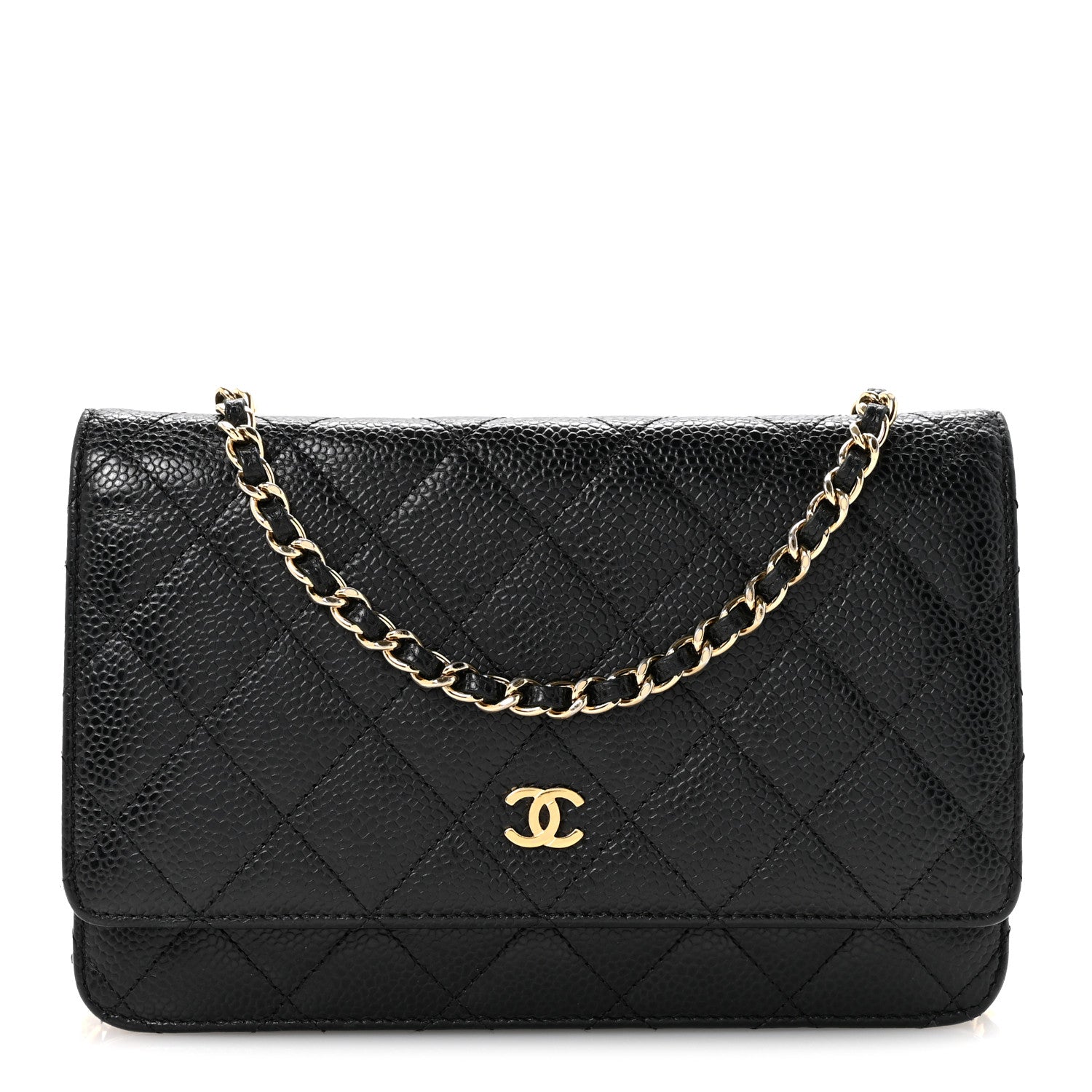 Chanel Caviar Quilted Wallet On Chain WOC Black