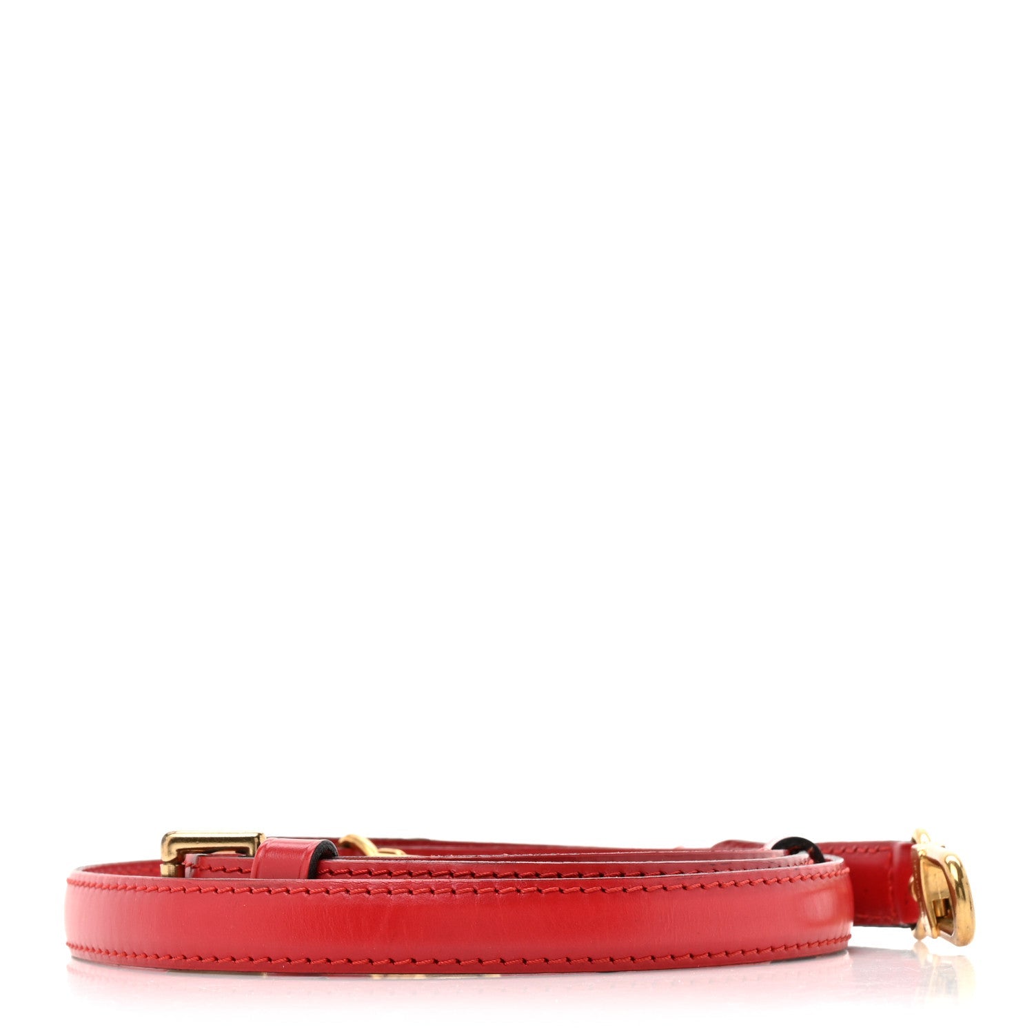 Louis Vuitton Calfskin 16mm Adjustable Shoulder Strap Red
