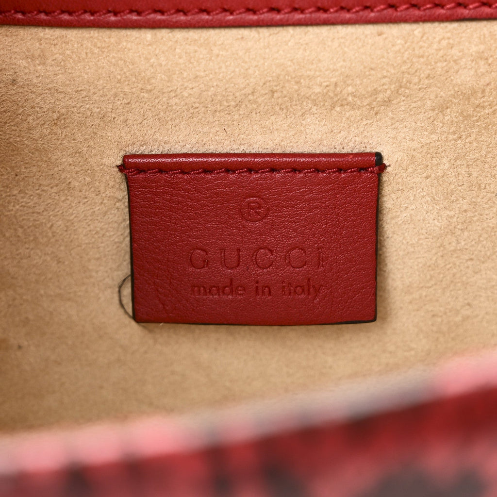 Gucci Snakeskin Mini Dionysus Shoulder Bag Red