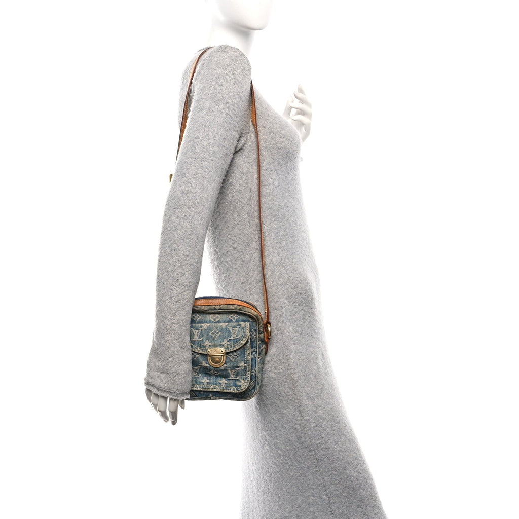 Louis Vuitton Denim Camera Bag Blue