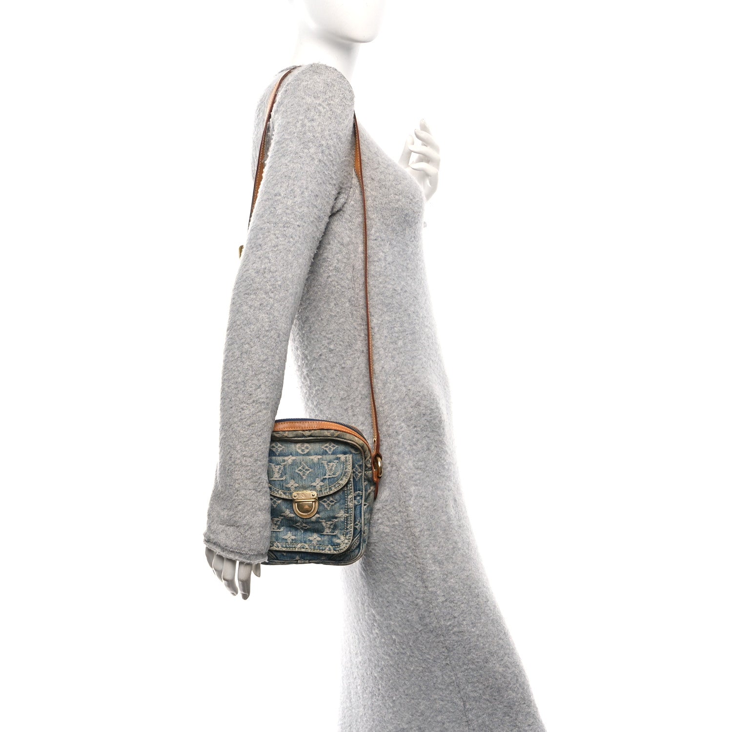 Louis Vuitton Denim Camera Bag Blue