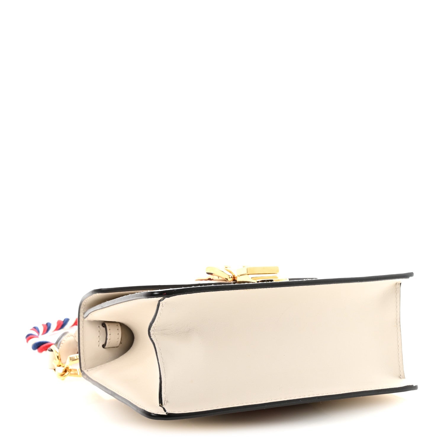 Gucci Calfskin Mini Sylvie Top Handle Bag White