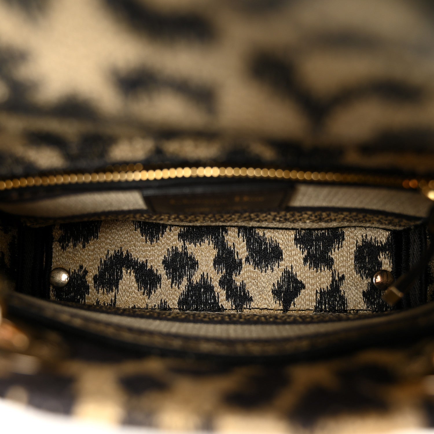 Christian Dior Canvas Mini Mizza Embroidered Lady D-Lite Beige Multicolor