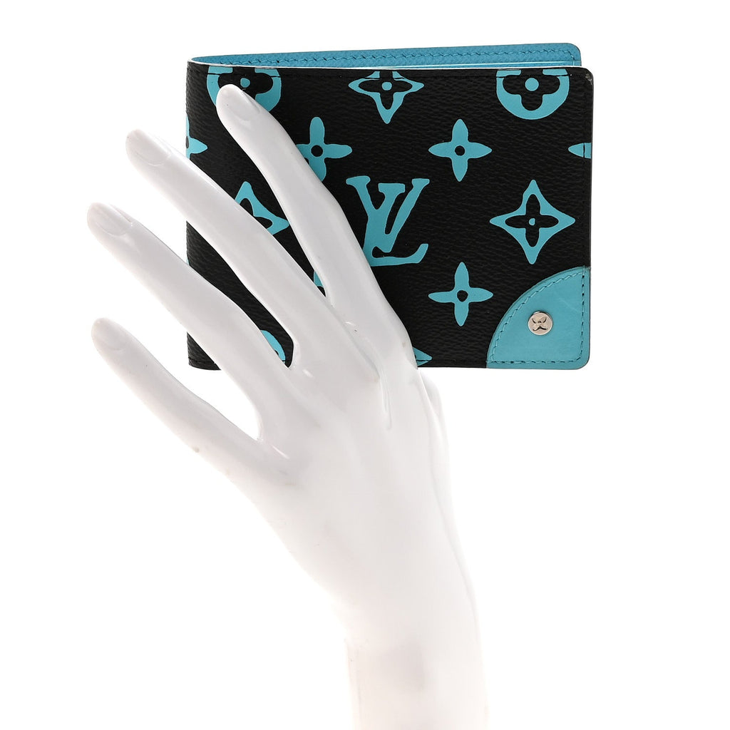 Louis Vuitton Monogram Playground Slender Wallet Black