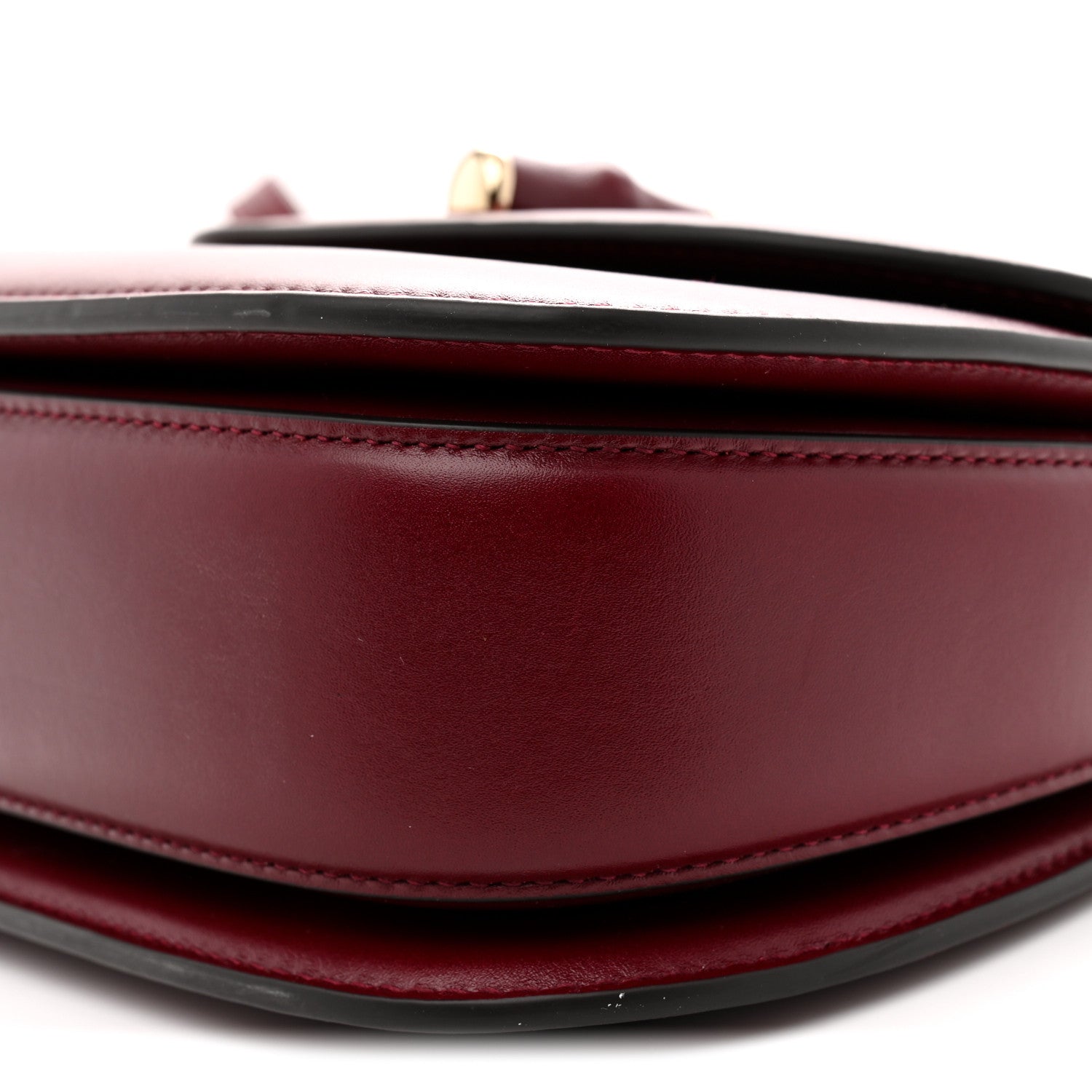 Gucci Boarded Dyana Lux Calfskin Web Monochrome Small Bamboo 1947 Top Handle Bag Rosso Ancora