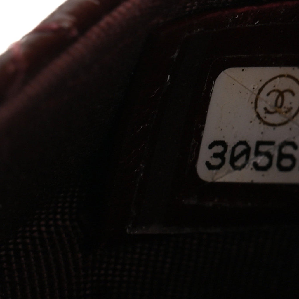 Chanel Shiny Aged Calfskin Quilted Waist Belt Bag Burgundy