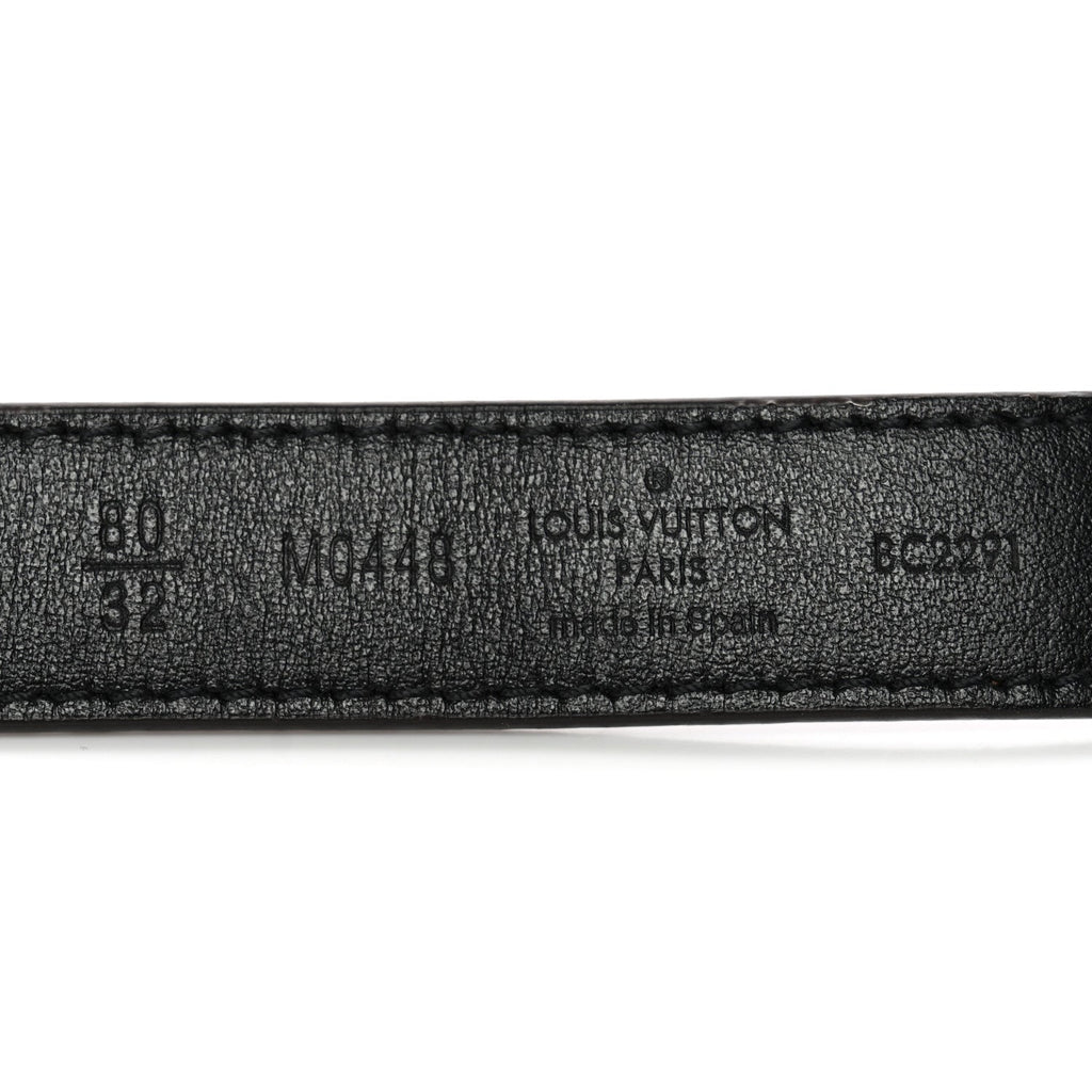 Louis Vuitton Mini Damier Ebene 25mm LV Initiales Belt 80 32