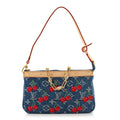 Louis Vuitton LV X TM Monogram Denim Cerises Pochette Accessories Blue
