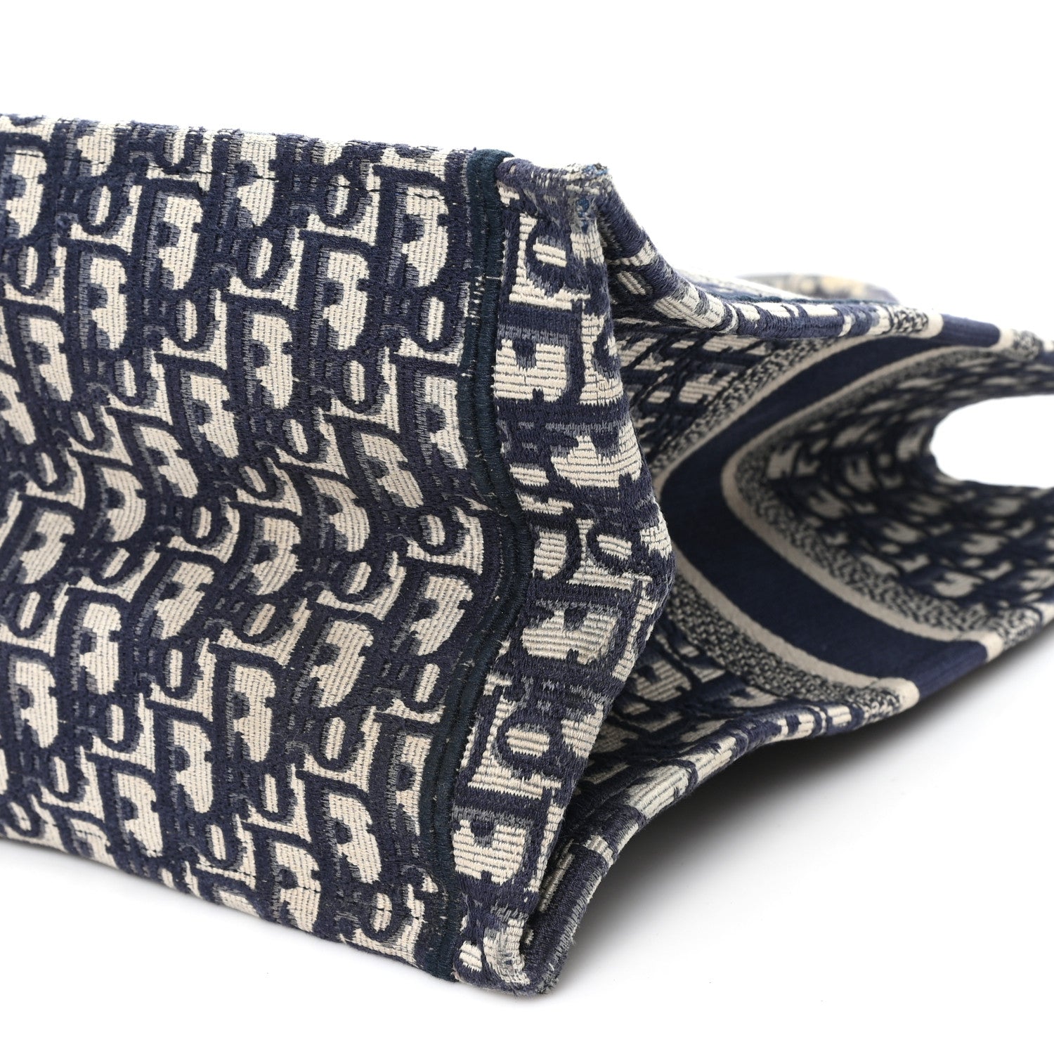 Christian Dior Oblique Large Book Tote Blue Multicolor