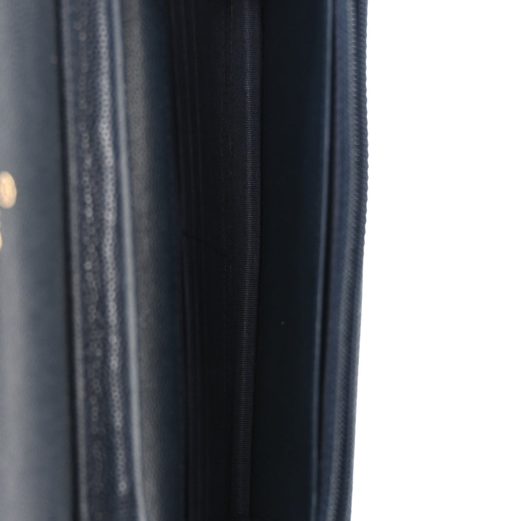 Chanel Caviar Quilted Wallet on Chain WOC Navy Blue