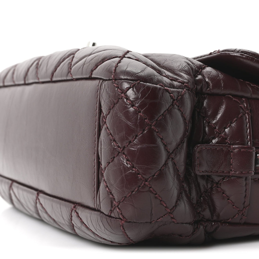 Chanel Aged Calfskin Medium New Portobello Flap Burgundy