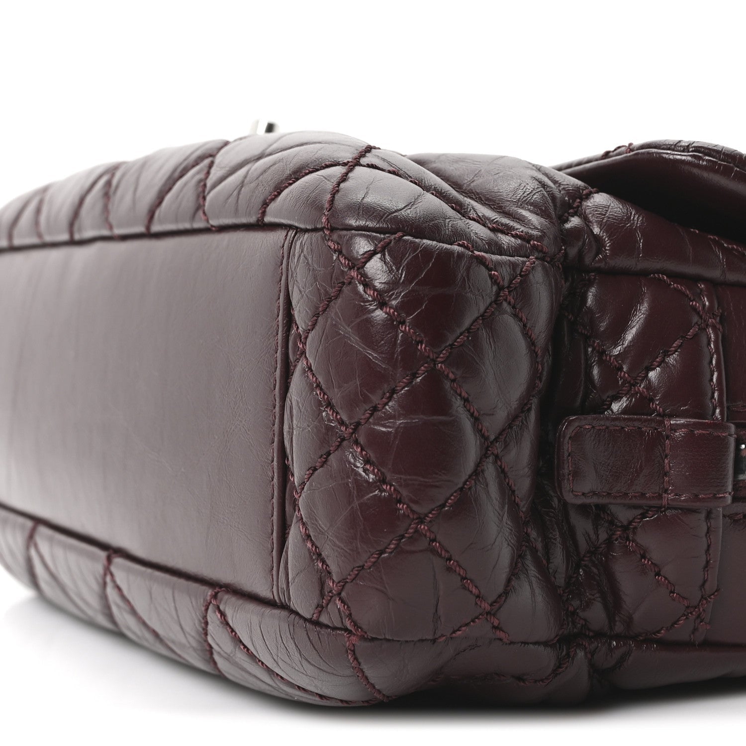 Chanel Aged Calfskin Medium New Portobello Flap Burgundy