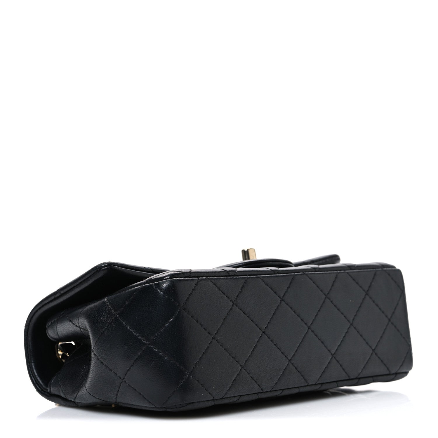 Chanel Lambskin Quilted Mini Rectangular Flap Black