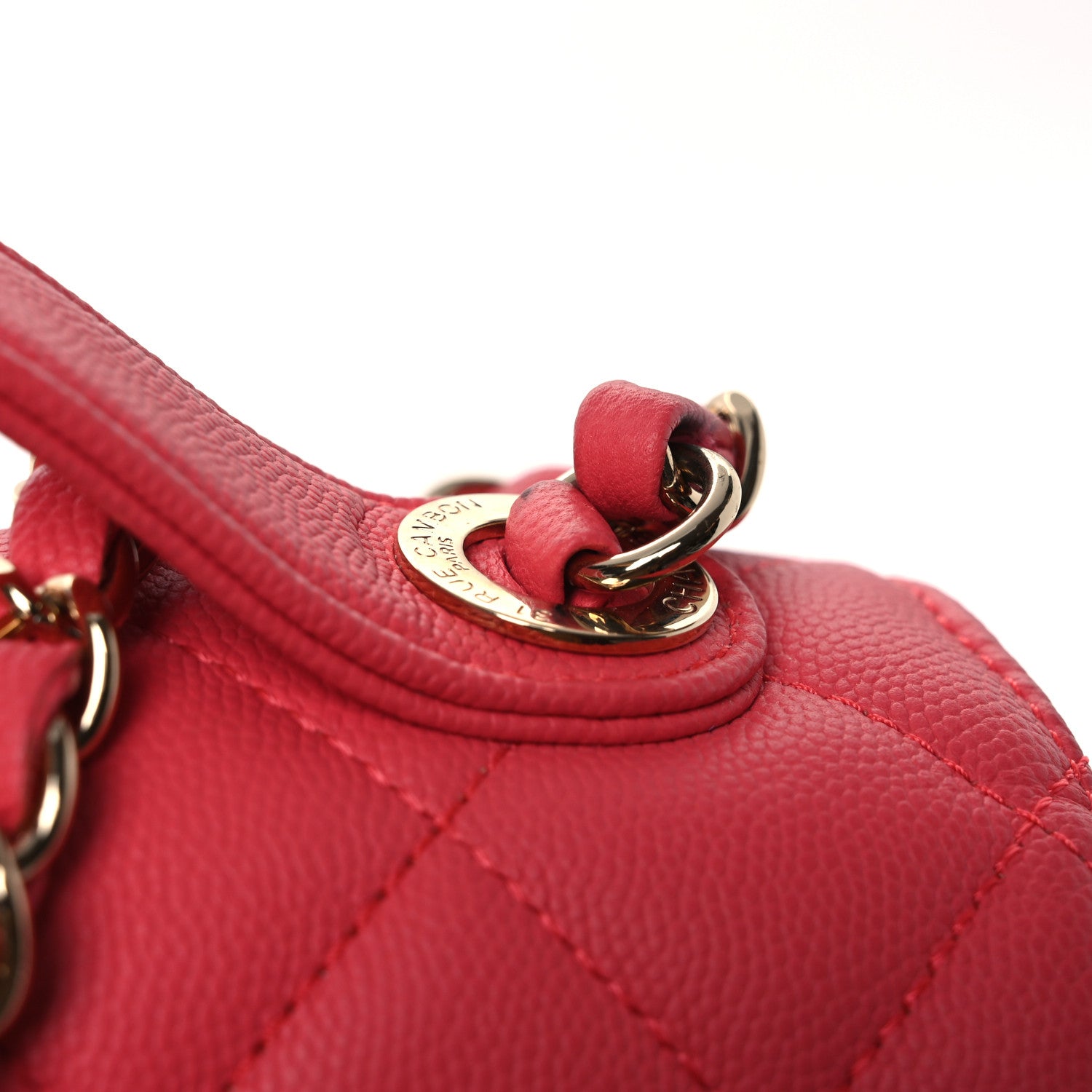Chanel Caviar Quilted Small Business Affinity Flap Dark Pink