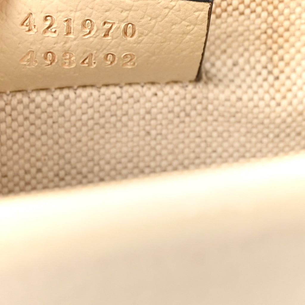 Gucci Textured Calfskin Crystal Mini Dionysus Shoulder Bag Mystic White