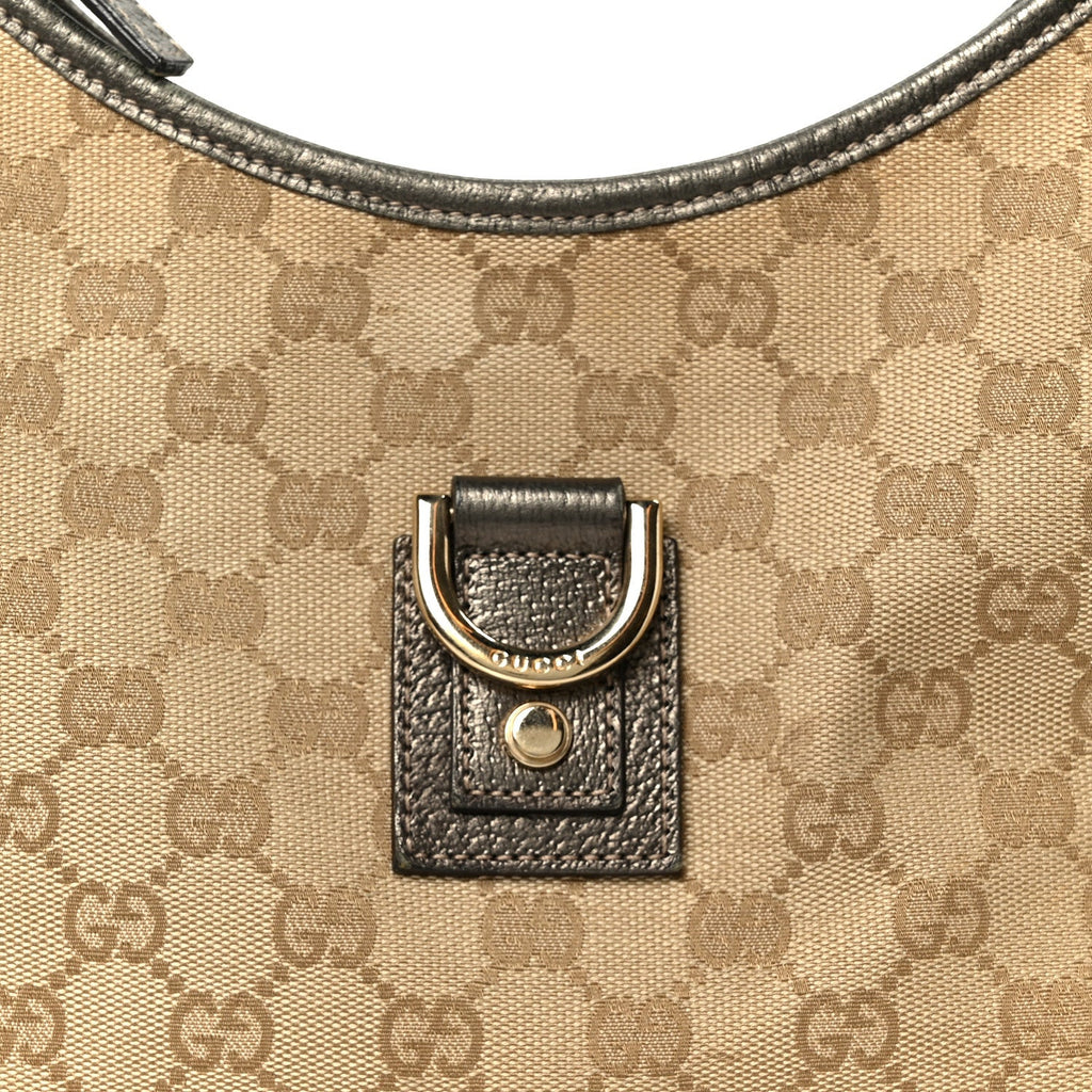 Gucci Monogram Medium Abbey D Ring Hobo Brown
