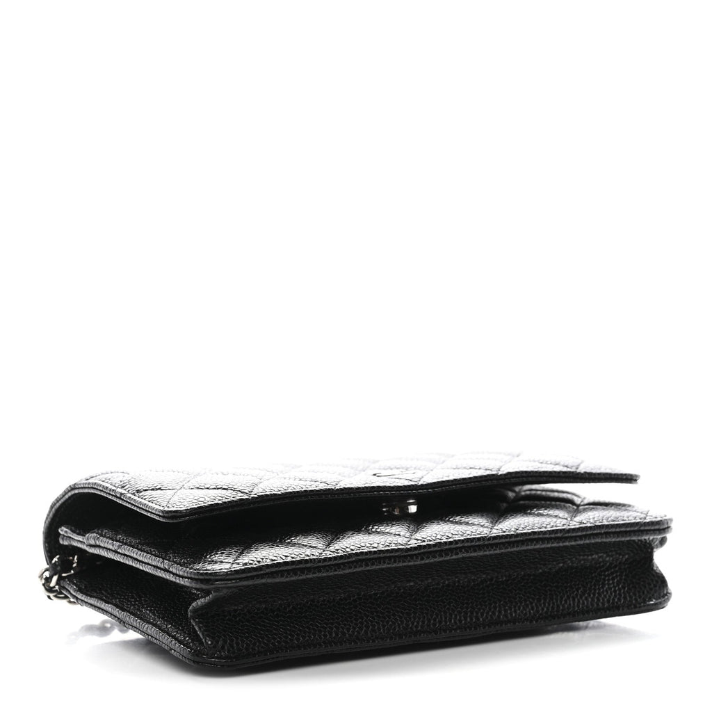 Chanel Caviar Quilted Wallet on Chain WOC Black