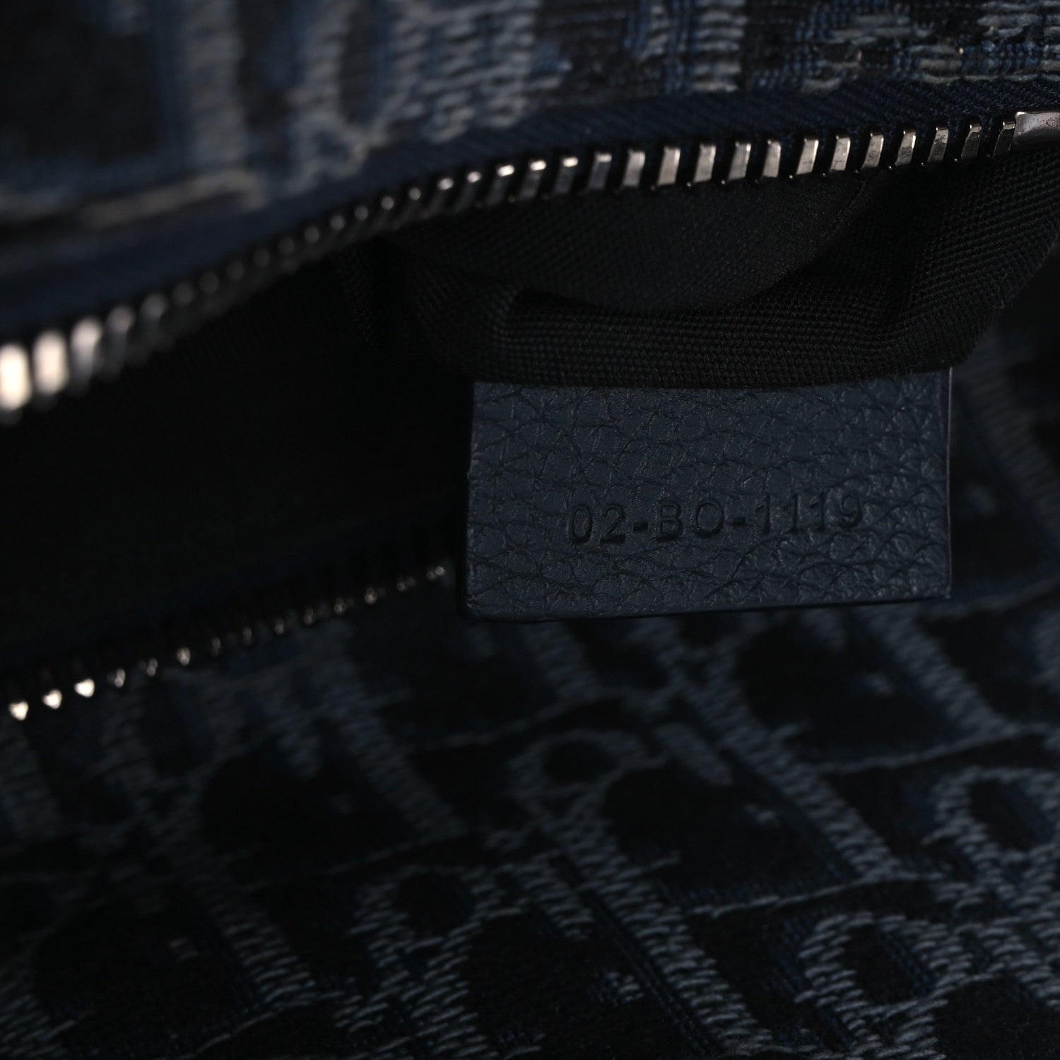 Christian Dior Oblique Mens Saddle Bag Black Blue