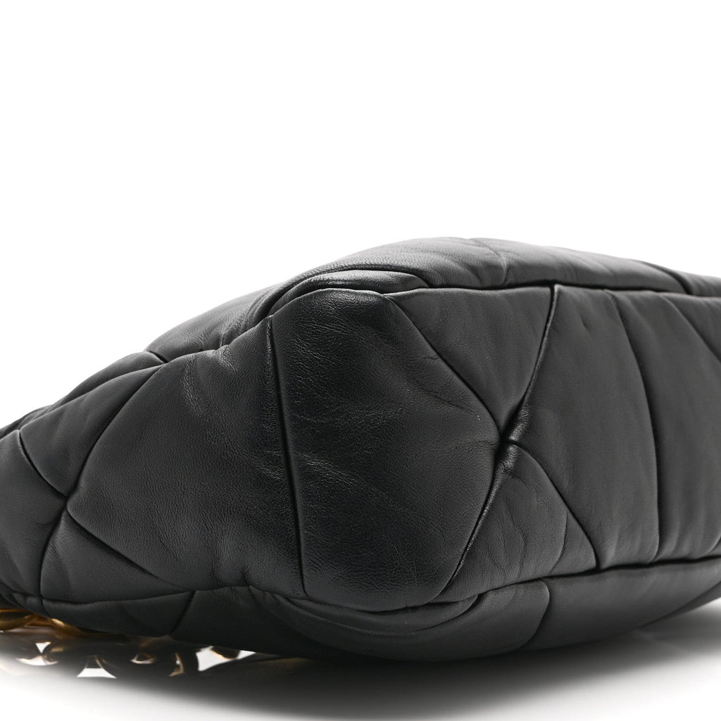 Prada Nappa Triangle Quilted Patchwork System Bag Black