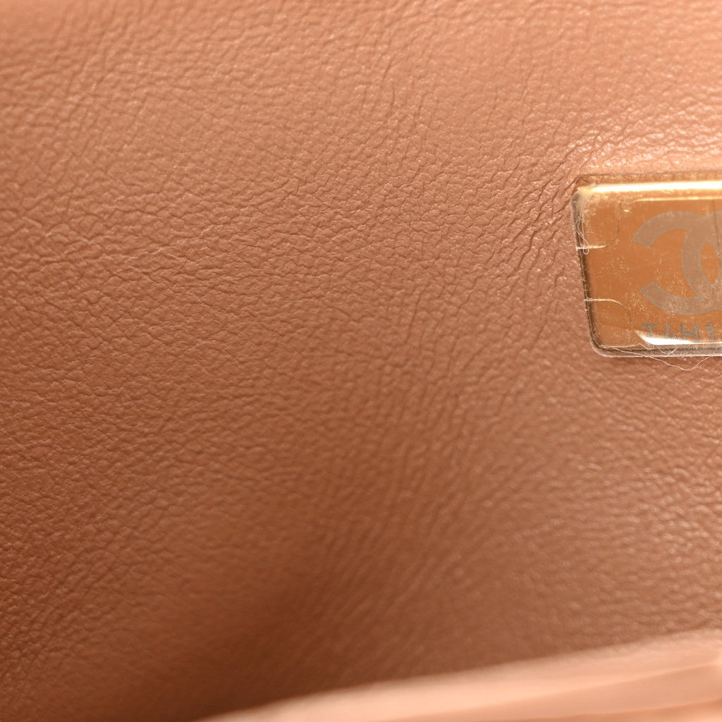Chanel Lambskin Quilted Small Double Flap Brown