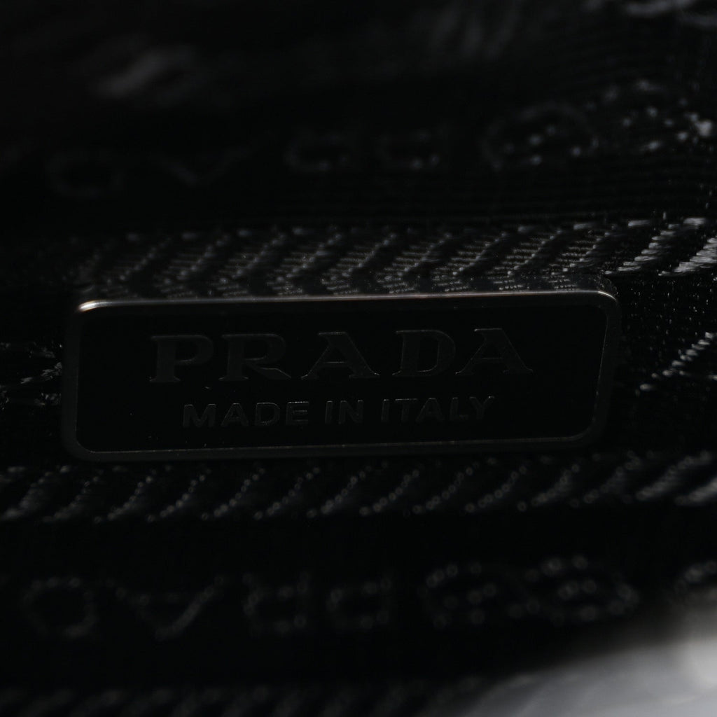 Prada Grace Lux Triangle Top Handle Shoulder Bag Black