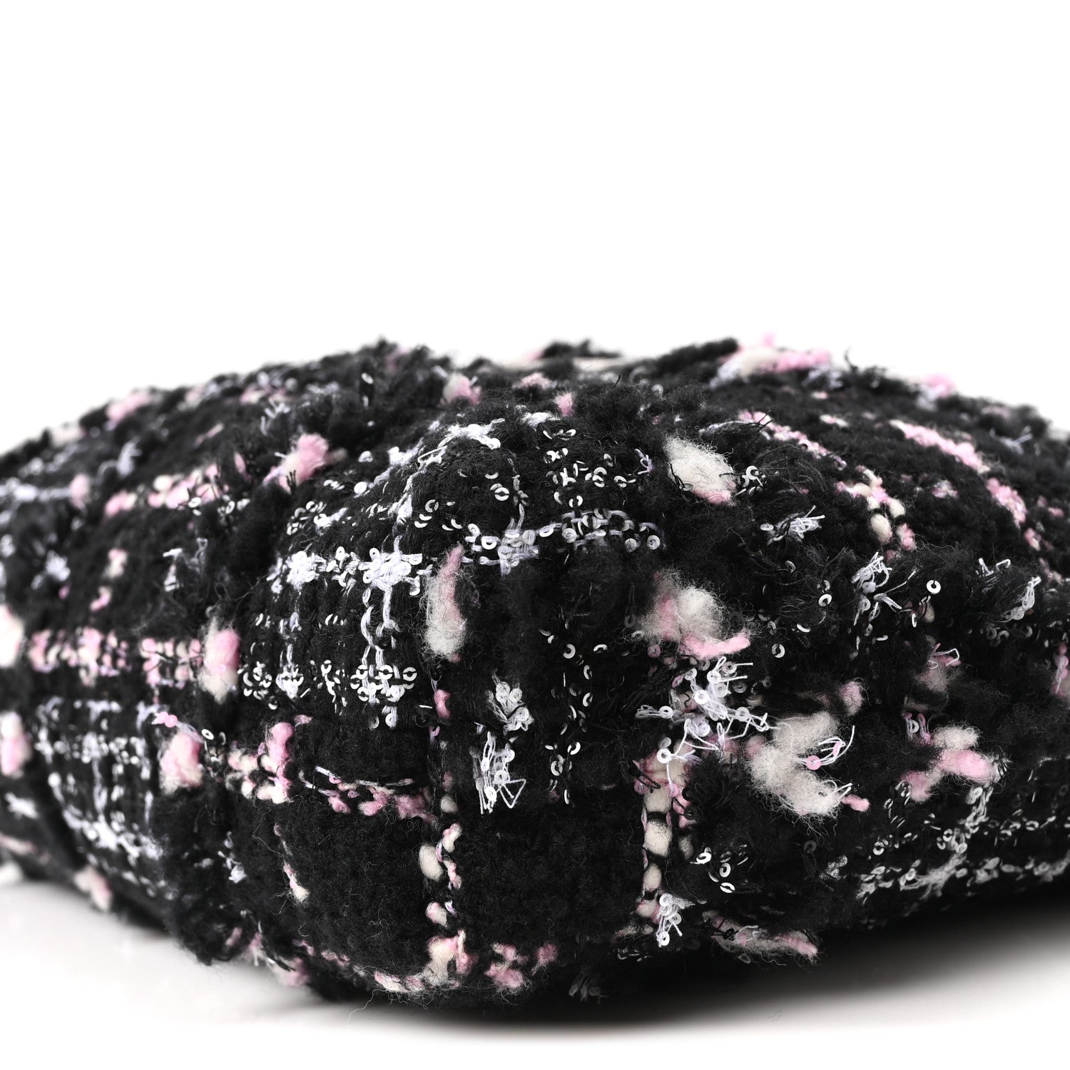 Chanel Tweed Patchwork Quilted Small Chanel 22 Black Pink White