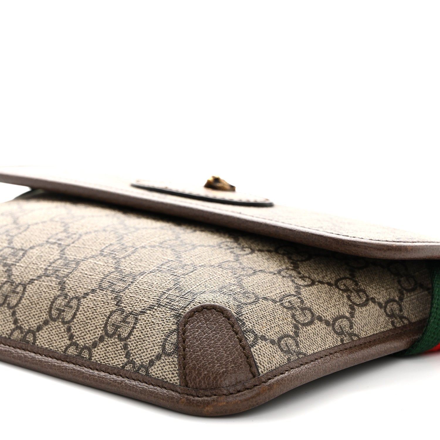 Gucci GG Supreme Monogram Neo Vintage Web Belt Bag Brown