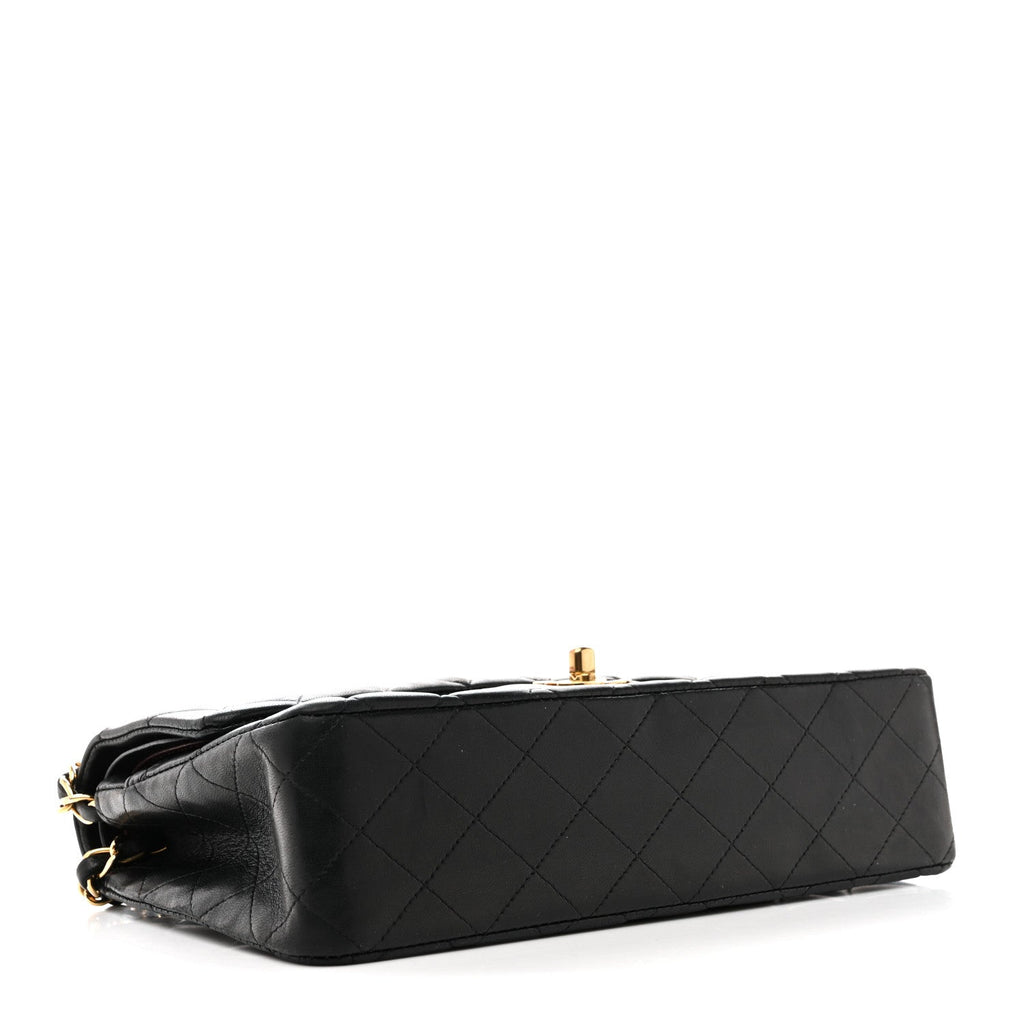 Chanel Lambskin Quilted Medium Double Flap Black