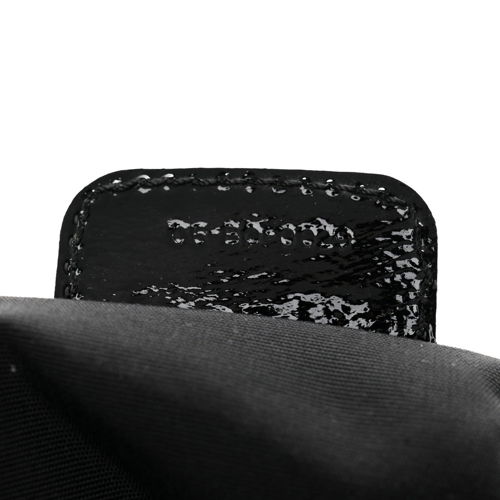 Christian Dior Patent Lambskin Cannage Rendezvous Flap Black