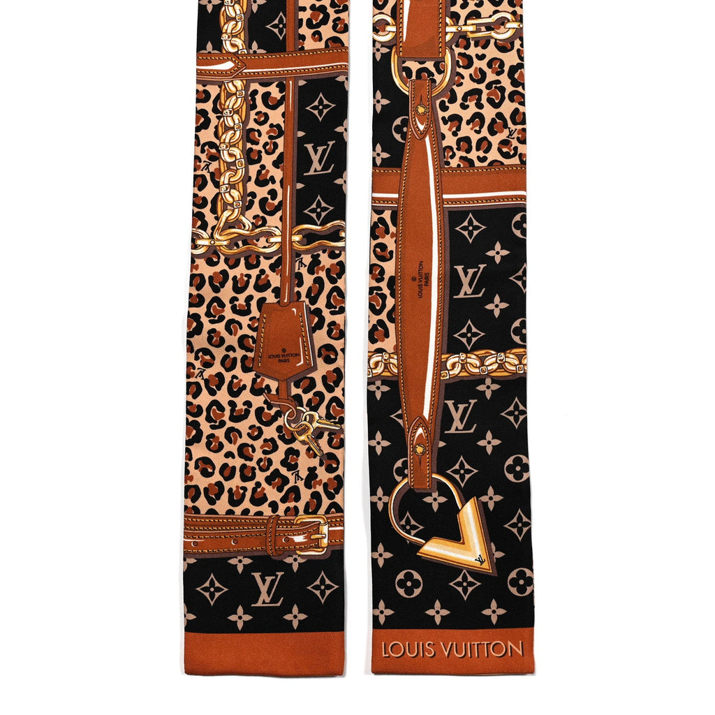 Louis Vuitton Silk Monogram Wild At Heart Bandeau Black