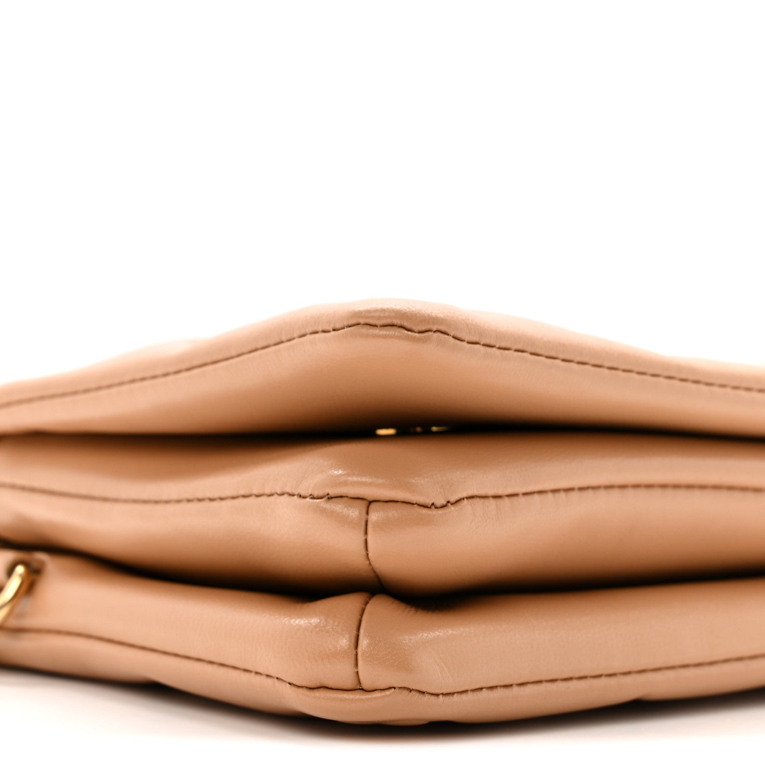 Louis Vuitton Lambskin Embossed Monogram Pochette Coussin Camel